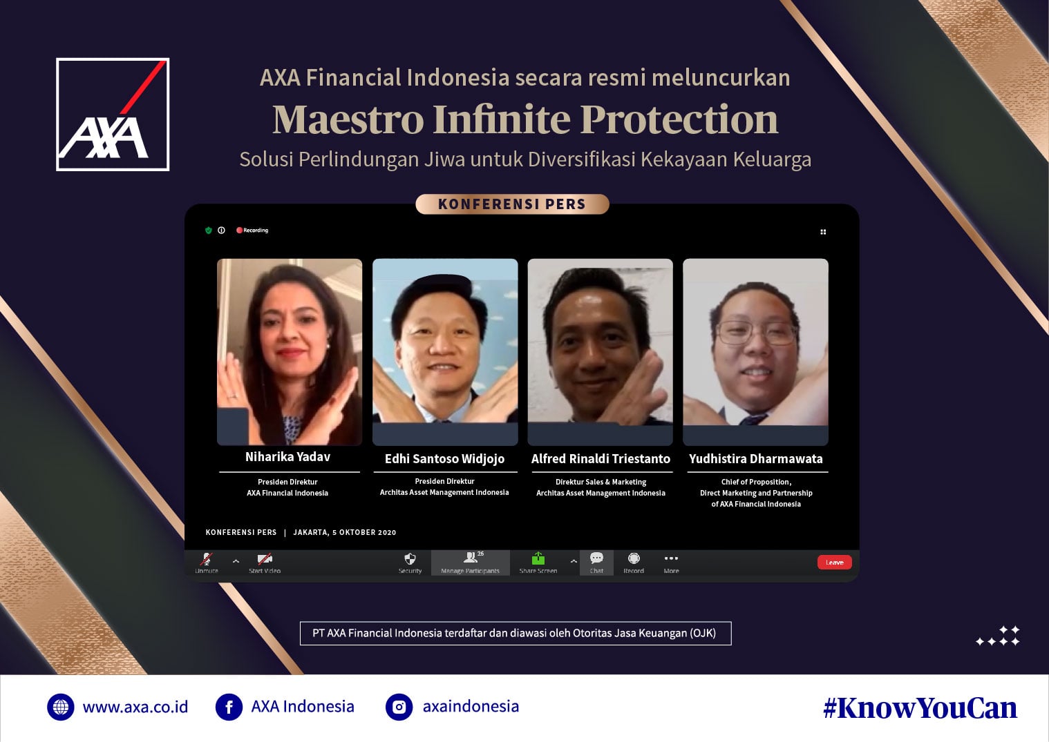 Sediakan Solusi untuk Diversifikasi Kekayaan, AXA Financial Indonesia Luncurkan Maestro Infinite Protection